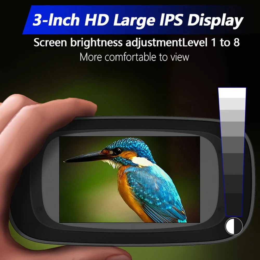 DT59 HD Video Binocular Night Vision Goggles Hunting Camera Support 128GB Memory Card Storage - Black - 6