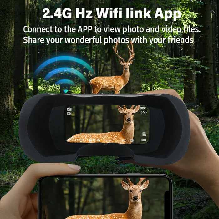 DT69 Portable Head-Mounted Infrared Night Vision Digital Binoculars Camera, without GPS - 4