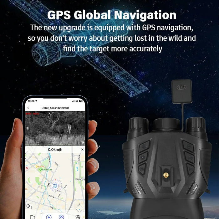 DT69 Portable Head-Mounted Infrared Night Vision Digital Binoculars Camera, without GPS - 5