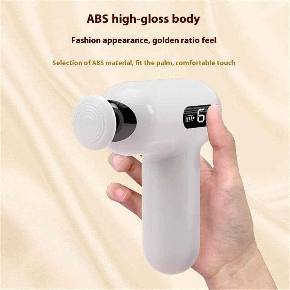 H05 6 Speeds High Frequency Vibration Mini Massage Gun Portable Handheld Deep Tissue Massager - Black - 2