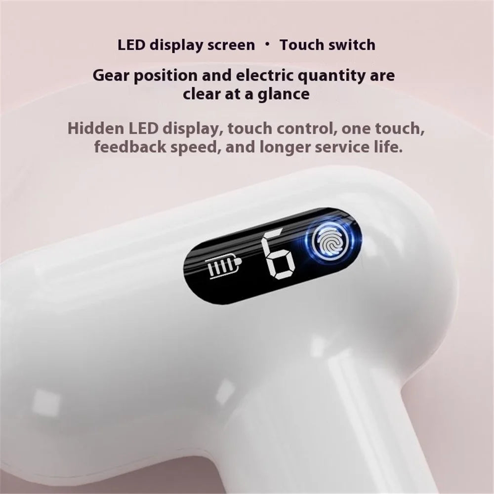 H05 6 Speeds High Frequency Vibration Mini Massage Gun Portable Handheld Deep Tissue Massager - Black - 5