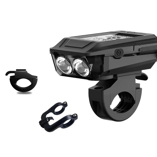 3 in 1 GPS Computer Front Light Horn For Mountain Bike Night Riding Lamp Cycling Speedometer Dual Bracket - 1