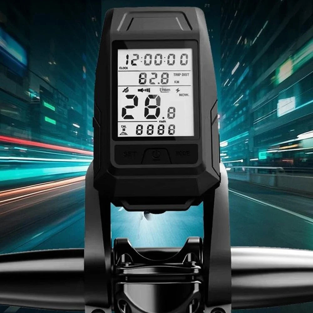 3 in 1 GPS Computer Front Light Horn For Mountain Bike Night Riding Lamp Cycling Speedometer Dual Bracket - 2