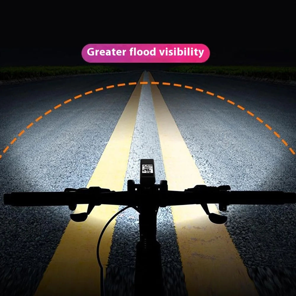 3 in 1 GPS Computer Front Light Horn For Mountain Bike Night Riding Lamp Cycling Speedometer Dual Bracket - 5