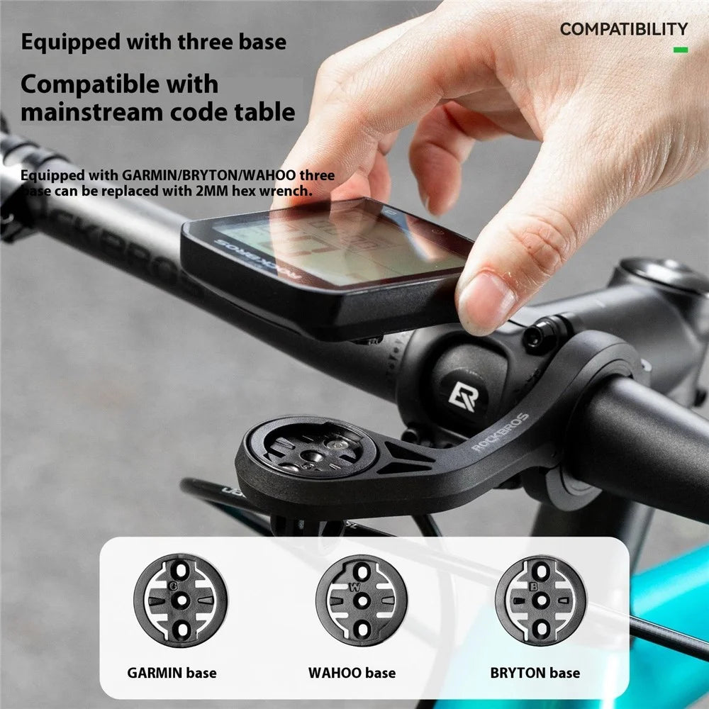 ROCKBROS Bike Handlebar Computer Mount Road Bicycle Light Sports Camera Nylon Bracket - 2