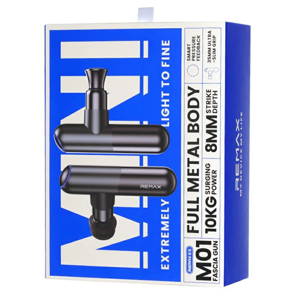 REMAX RS-M01 Portable Massage Gun Rechargeable Deep Tissue Percussion Muscle Massager - 3