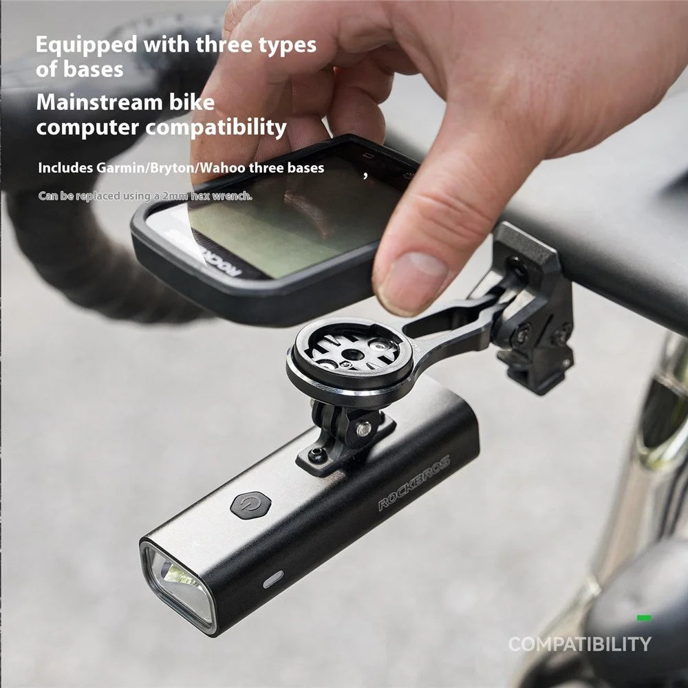 ROCKBROS For Trek Handlebar Aluminum Alloy Integrated Bike Computer Mount Bracket with 3 Bases - 3