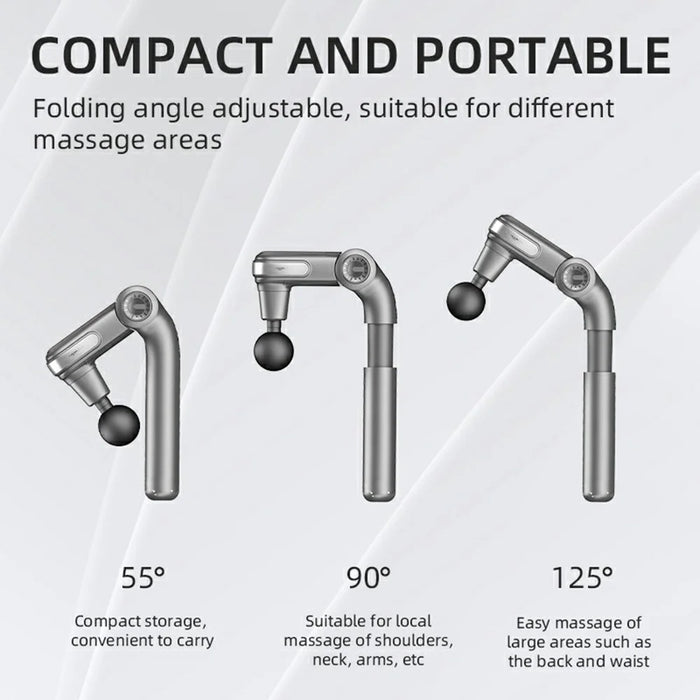 G7 Mini Foldable Percussion Massage Gun 5 Intensity Levels Portable Handheld Muscle Relaxation Device - 2