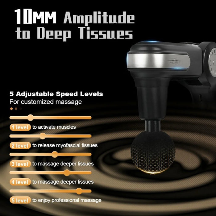 G7 Mini Foldable Percussion Massage Gun 5 Intensity Levels Portable Handheld Muscle Relaxation Device - 6