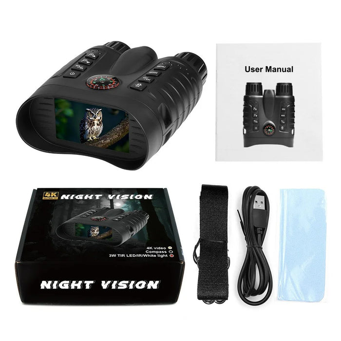 NV2185 3.2 Inch TFT Screen Binoculars for Outdoor Exploration 8x Digital Zoom Infrared Night Vision Telescope with Compass - 7