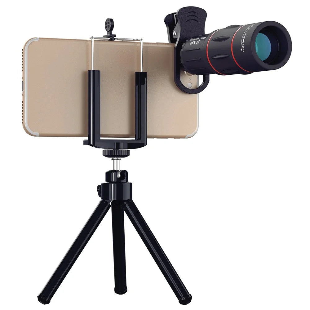 APEXEL APL-T18XZJ Universal 18X Telescope Zoom Lens with Mini Desktop Tripod Phone Clip - 6