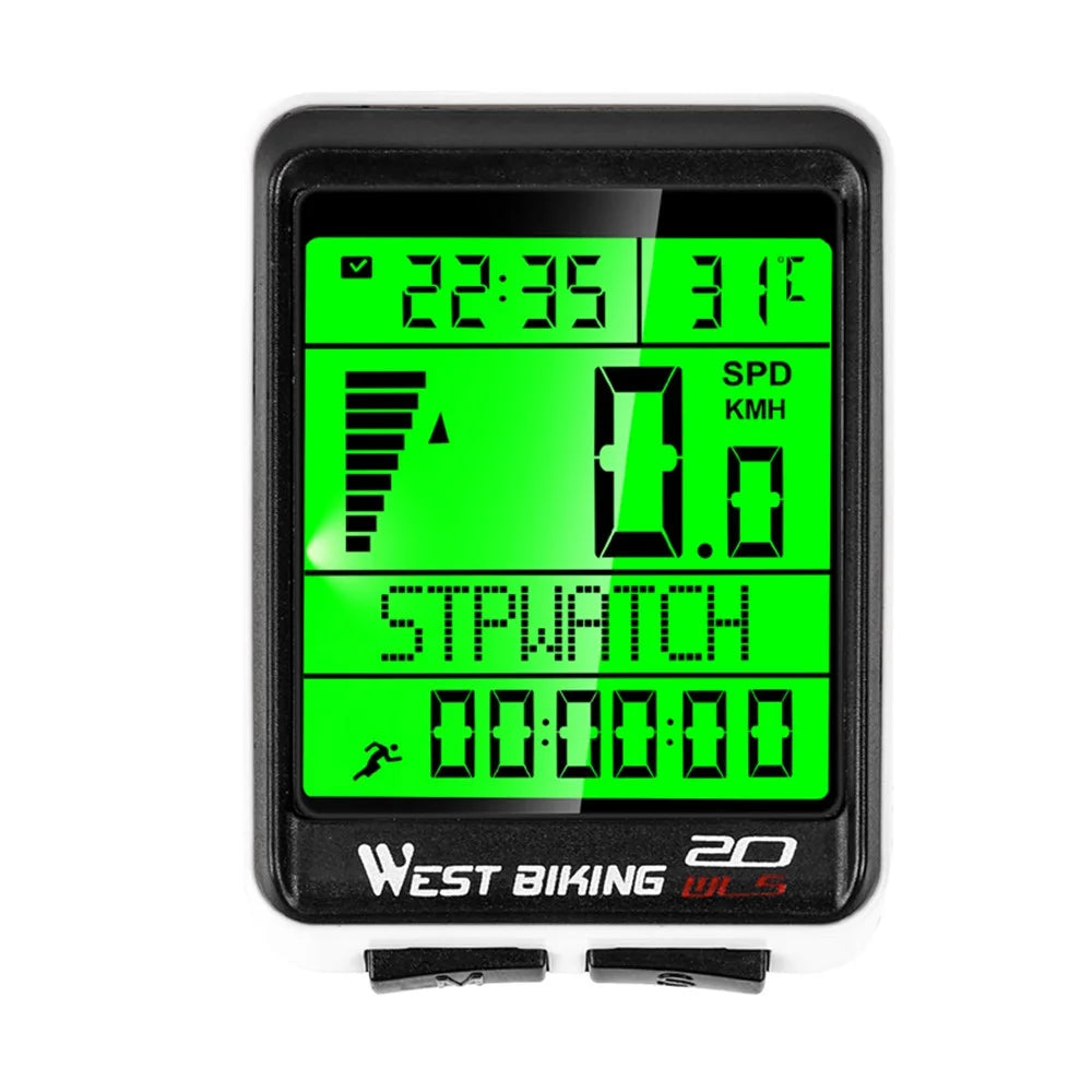WEST BIKING 0702049 Wireless MTB Road Bike Computer Waterproof Backlight Screen Cycling Speedometer - 2