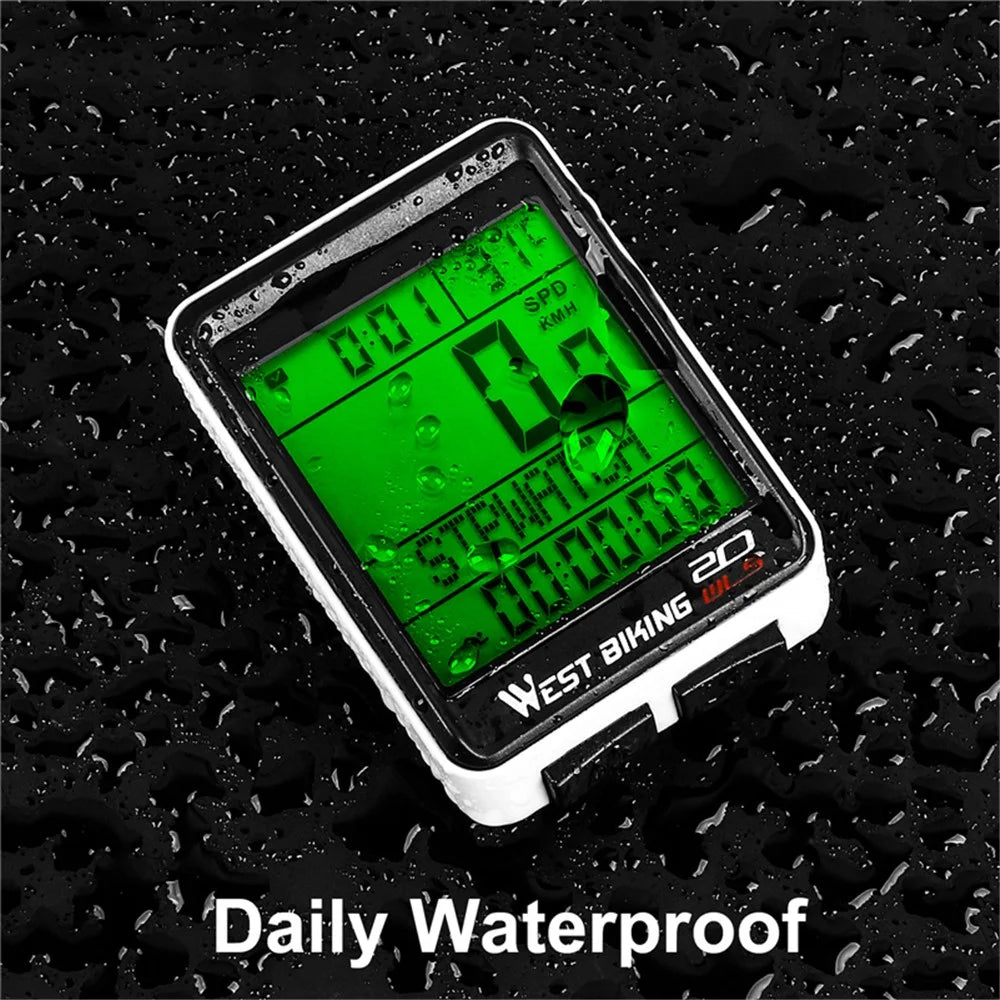 WEST BIKING 0702049 Wireless MTB Road Bike Computer Waterproof Backlight Screen Cycling Speedometer - 4