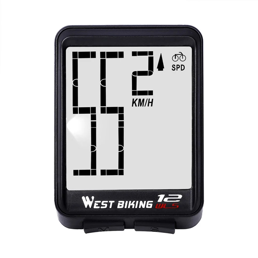 WEST BIKING 0702041 MTB Road Bike Computer Backlight Waterproof Wireless Cycling Speedometer - Black - 3