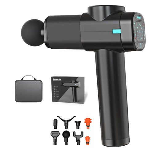 X8 Massage Gun 30 Speed Level Deep Tissue Muscle Massager Portable Handheld Relaxation Electric Sport Massager for Pain Relief - Black//US Plug - 1