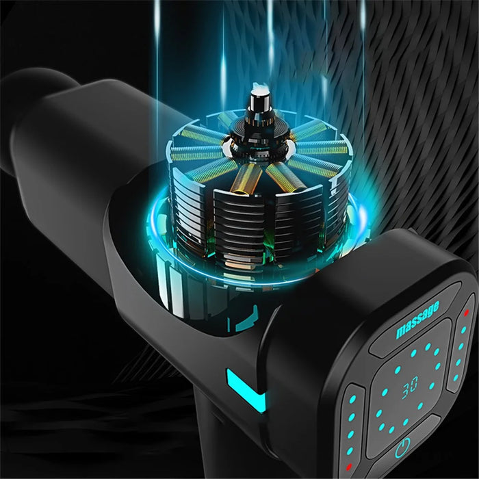 X8 Massage Gun 30 Speed Level Deep Tissue Muscle Massager Portable Handheld Relaxation Electric Sport Massager for Pain Relief - Black//US Plug - 2
