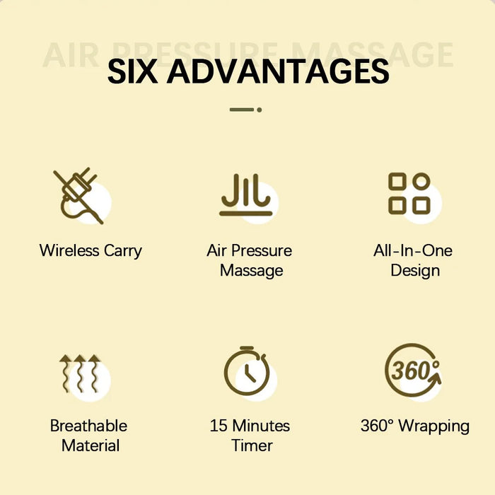 101418 Electric Leg Calf Massager Portable Arm Massager 3 Mode Air Pressure Airbag Vibration Massager for Muscle Pain Relief Relax - 2