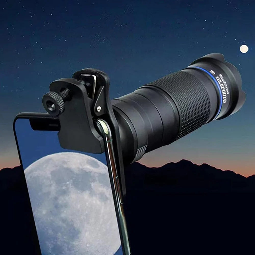 BRT-36S 36x Zoom HD Telephoto Mobile Phone Telescope Telescopic Focus Monocular for Outdoor Adventures (Standard Version) - Blue - 3