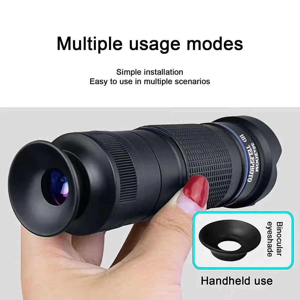 BRT-36S 36x Zoom HD Telephoto Mobile Phone Telescope Telescopic Focus Monocular for Outdoor Adventures (Standard Version) - Blue - 4