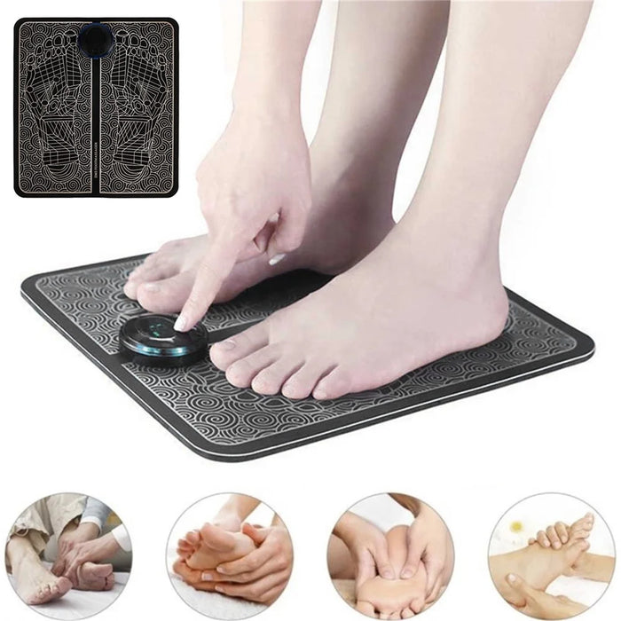 Foldable Foot Massager Machine Feet and Leg Muscle Massager, 19 Intensities 8 Massage Modes - 4