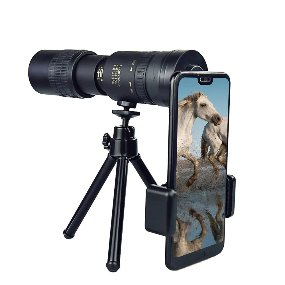 AM-D14 10-30X30 High Power Monocular Waterproof BAK4 Prism Multi-Layer Coated Monocular Double Focus Portable Monocular for Outdoor Sports - 2