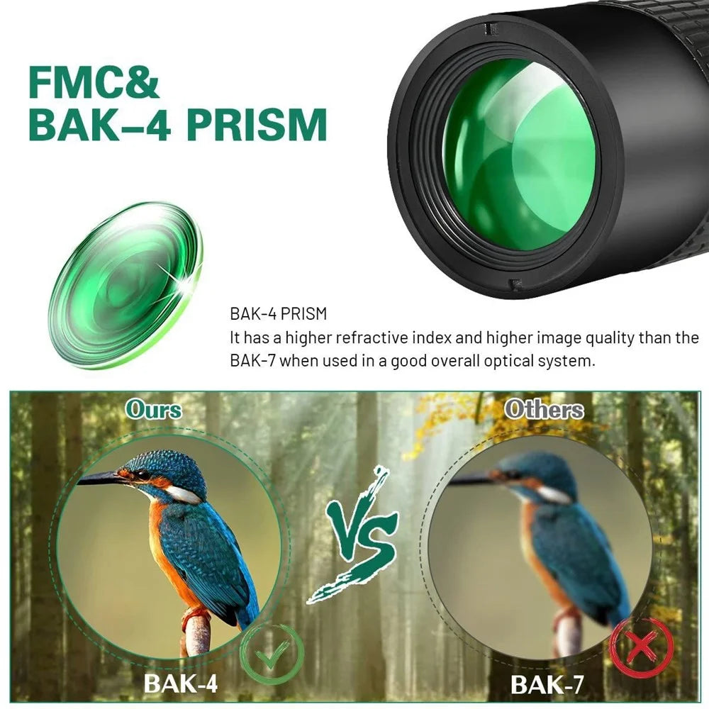 AM-D14 10-30X30 High Power Monocular Waterproof BAK4 Prism Multi-Layer Coated Monocular Double Focus Portable Monocular for Outdoor Sports - 3