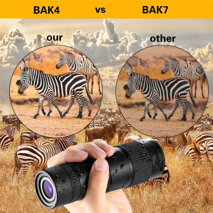 AM-D02 Portable Cell Phone Lens Monocular 10-30x40 BAK4 Prism Multi-Layer Coated Monocular Outdoor Waterproof Night Vision Monocular for Bird Watching - 5
