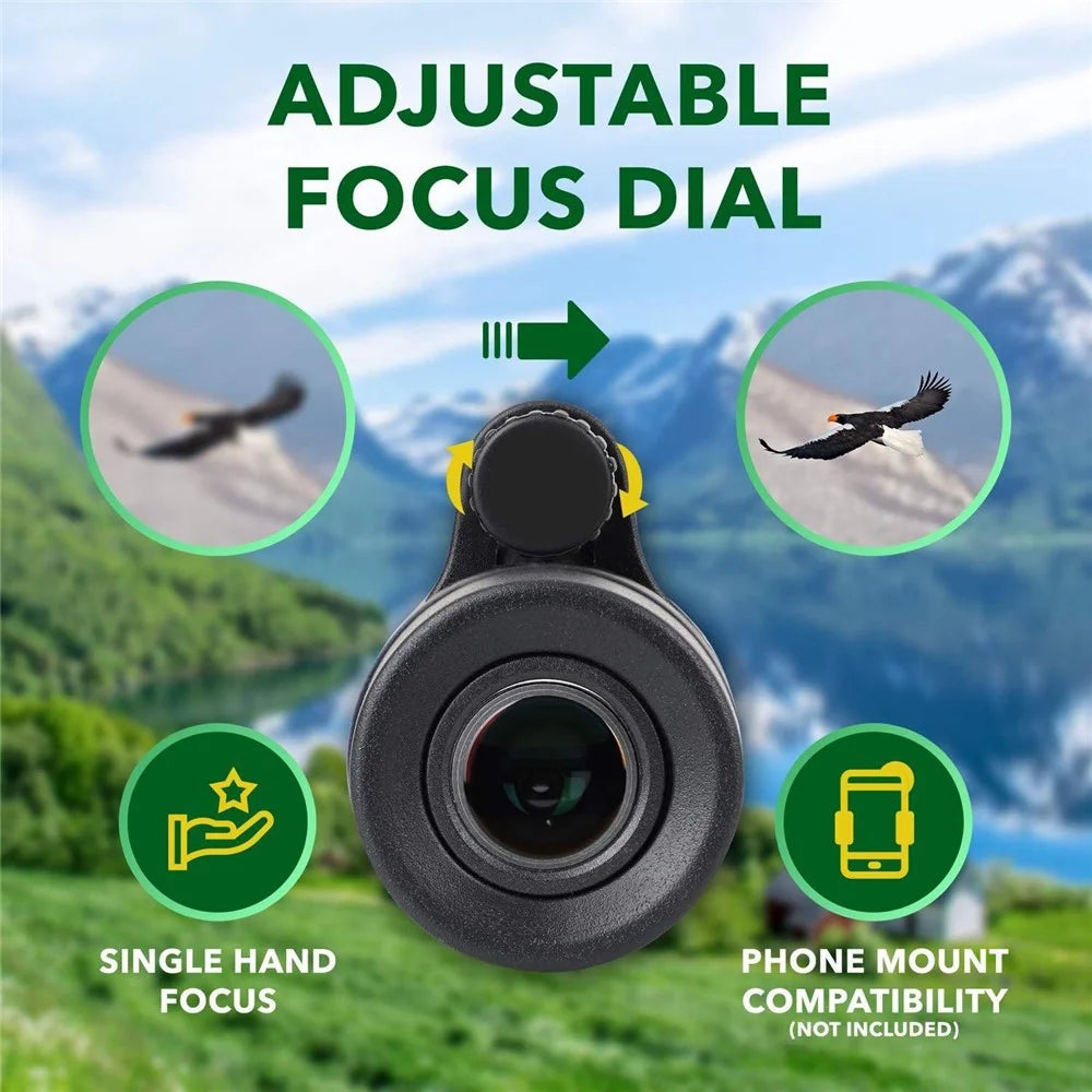 AM-D08 12X42 High Power HD Monocular Night Vision BAK4 Prism Telescope for Bird Watching, Hunting, Surveillance, Hiking - 5