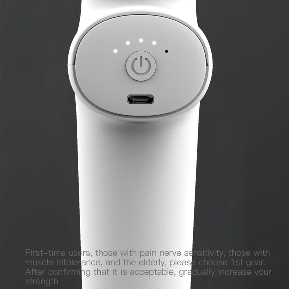 JM05S Pocket Fascia Massage Gun Ultra-Portable Mini Muscle Massager 5-Gear Adjustable Electric Back Massager - White - 7