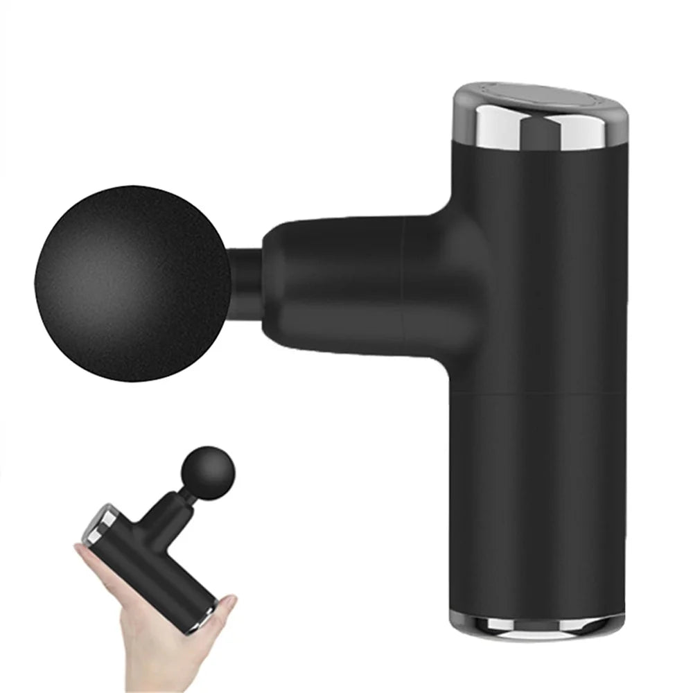 SK-328 Portable Massage Tool Massage Gun Muscle Relaxing Massager with 2000mAh Battery Built-In - Black - 2
