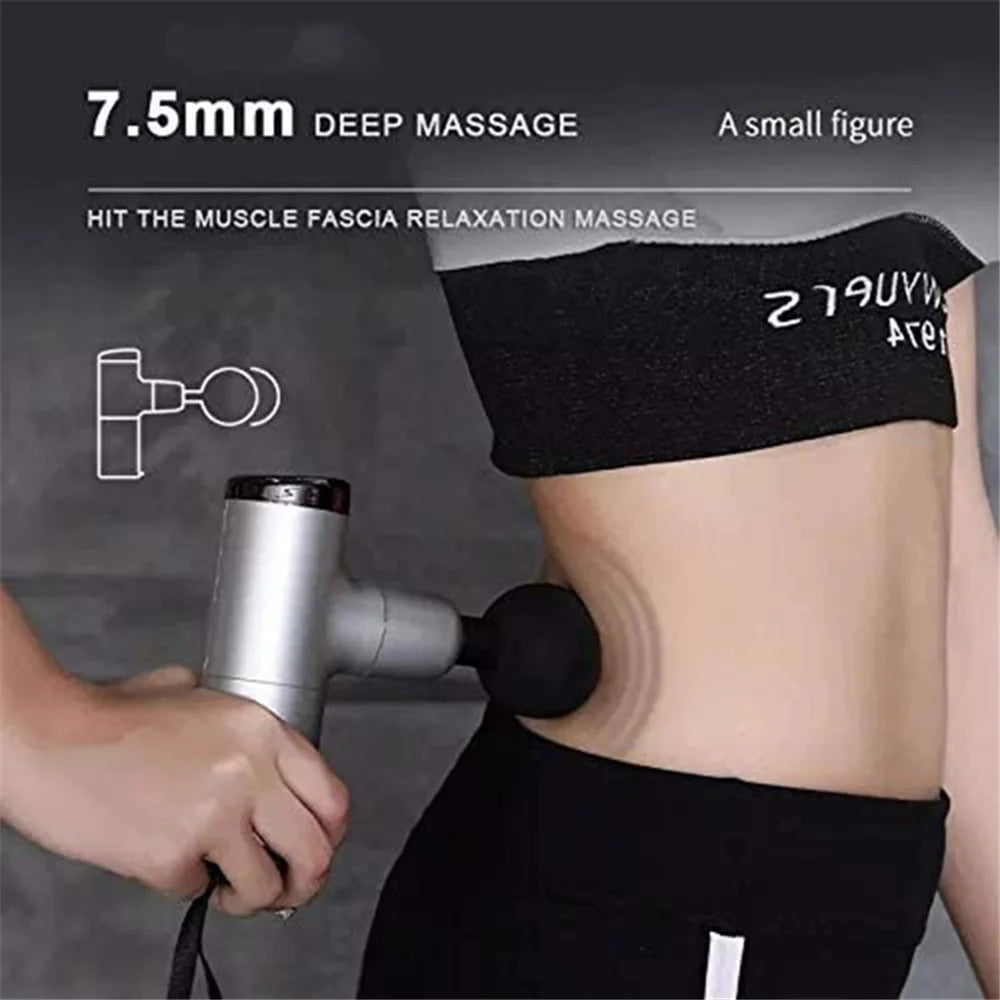 SK-328 Portable Massage Tool Massage Gun Muscle Relaxing Massager with 2000mAh Battery Built-In - Black - 3