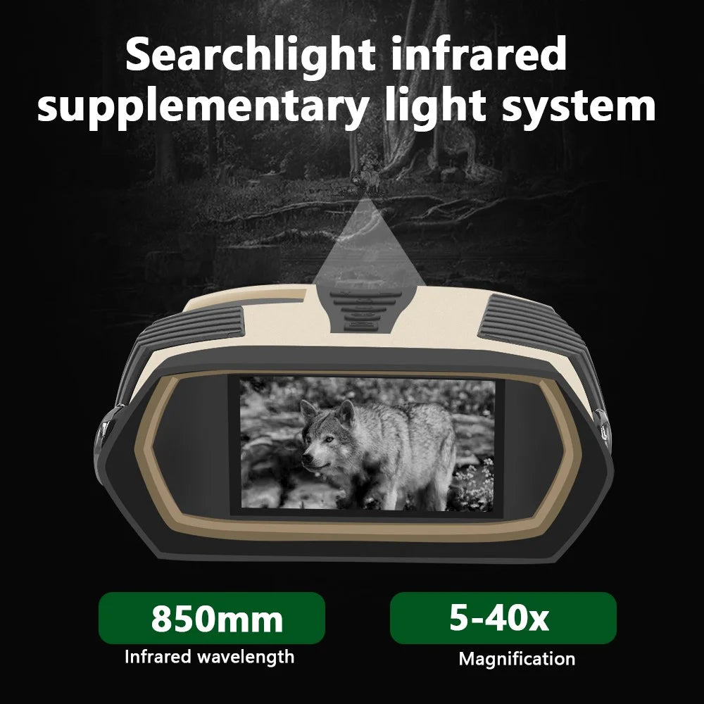 DT88 Infrared HD Binoculars for Outdoor Bird Watching Waterproof Digital Binoculars with Night Vision - Light Yellow - 2