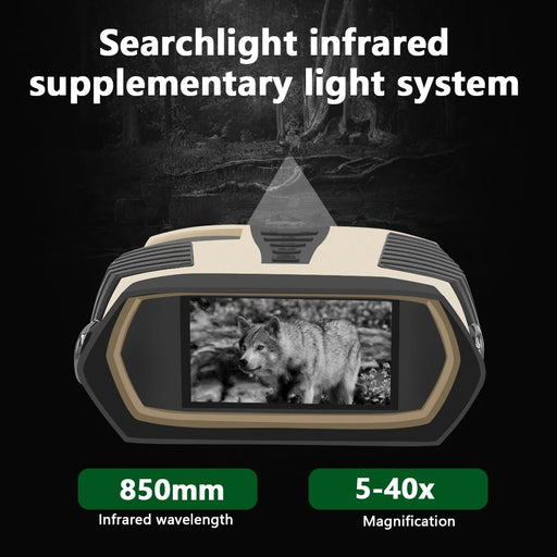 DT88 Infrared HD Binoculars for Outdoor Bird Watching Waterproof Digital Binoculars with Night Vision - Light Yellow - 2