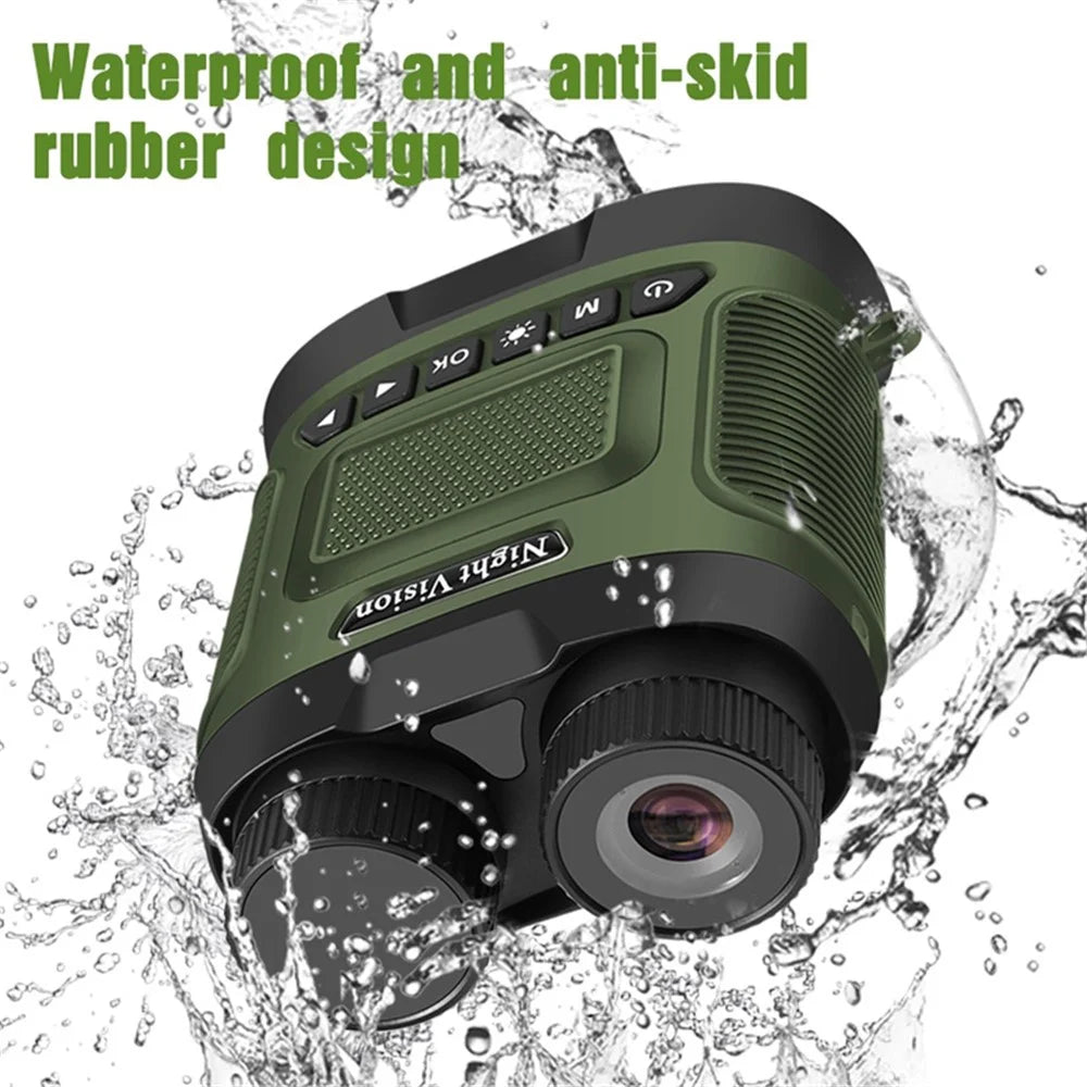 DT29 3-inch HD Photograph Infrared Binoculars for Bird Watching, Recording, Digital Binoculars with Night Vision - Army Green - 6