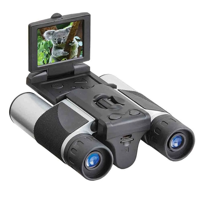 DT10 2.0" IPS LCD Screen Display Binoculars 10X HD Video Photo Recorder Binoculars for Bird Watching  - Silver - 1