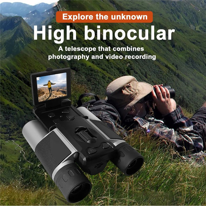 DT10 2.0" IPS LCD Screen Display Binoculars 10X HD Video Photo Recorder Binoculars for Bird Watching  - Silver - 2