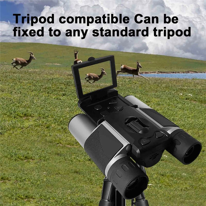 DT10 2.0" IPS LCD Screen Display Binoculars 10X HD Video Photo Recorder Binoculars for Bird Watching  - Silver - 6