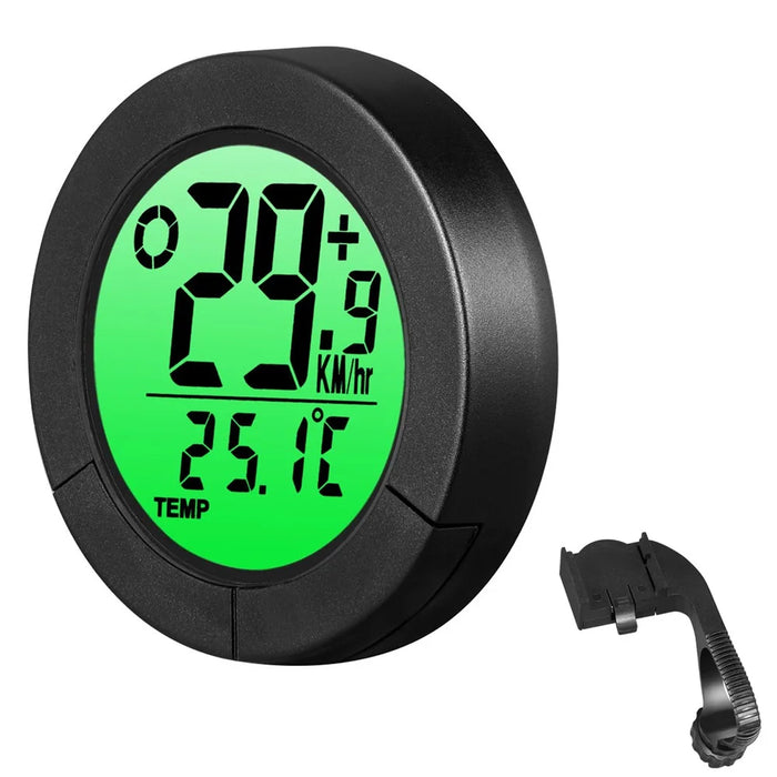 B50-BC23 1.57" Display Bicycle Speedometer Temperature Measuring Waterproof Bike Code Meter with Extension Bracket - 1