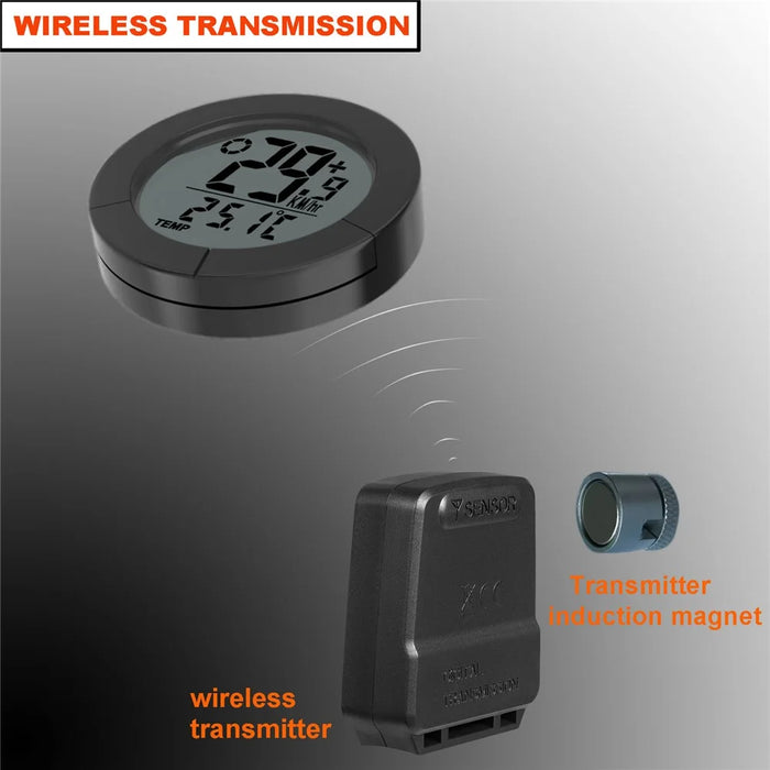 B50-BC23 1.57" Display Bicycle Speedometer Temperature Measuring Waterproof Bike Code Meter with Extension Bracket - 5