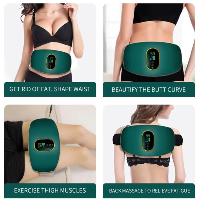 Magnets Vibration Massage Belt Abdominal Massager with 3 Massage Modes, Rechargeable Belt Massager - 3
