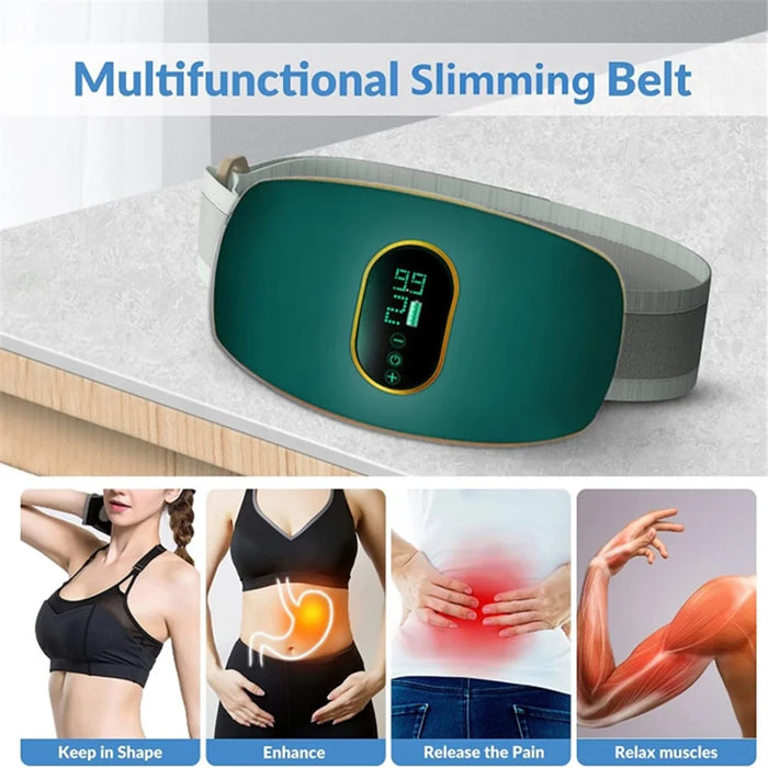 Magnets Vibration Massage Belt Abdominal Massager with 3 Massage Modes, Rechargeable Belt Massager - 5