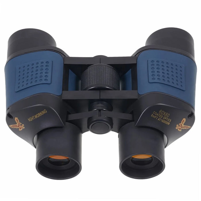 7X Binoculars Low Light Night Vision Outdoor Binoculars 60*60 with Coordinates - Black+Blue - 5