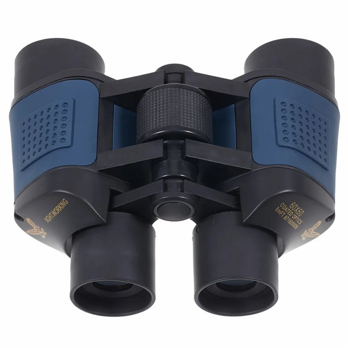 7X Binoculars Low Light Night Vision Outdoor Binoculars 60*60 with Coordinates - Black+Blue - 6