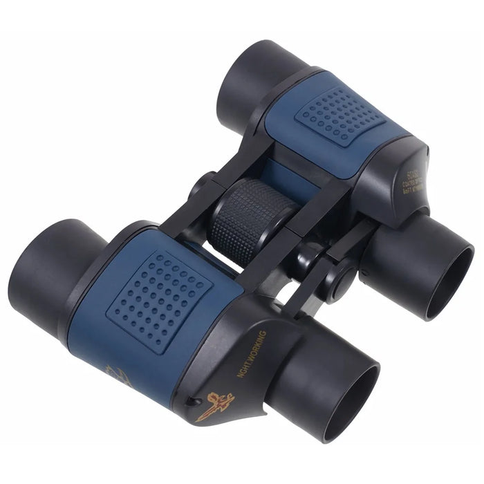 7X Binoculars Low Light Night Vision Outdoor Binoculars 60*60 with Coordinates - Black+Blue - 7