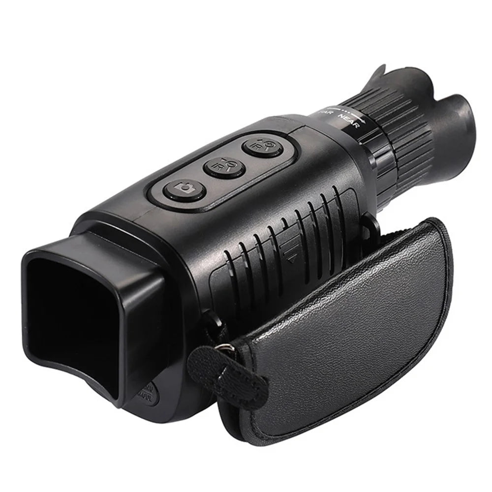 R7 HD Full Black Infrared Digital Monocular Night Vision Monocular Support 5X Zoomable, Photography, Video Recording - 1