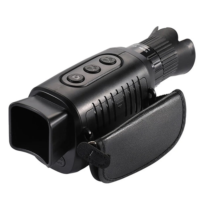 R7 HD Full Black Infrared Digital Monocular Night Vision Monocular Support 5X Zoomable, Photography, Video Recording - 1