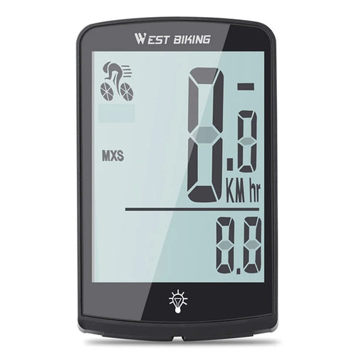 WEST BIKING YP0702100 3.4-inch Large Screen Speedometer Sensor APP Connect Cycling Code Meter for Bicycle, MTB, Road Bike - 1