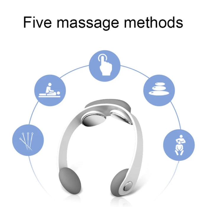 Electric Neck Massager TENS+EMS Pulse Pain Relief Neck Relax Massager with Heat Function - 2