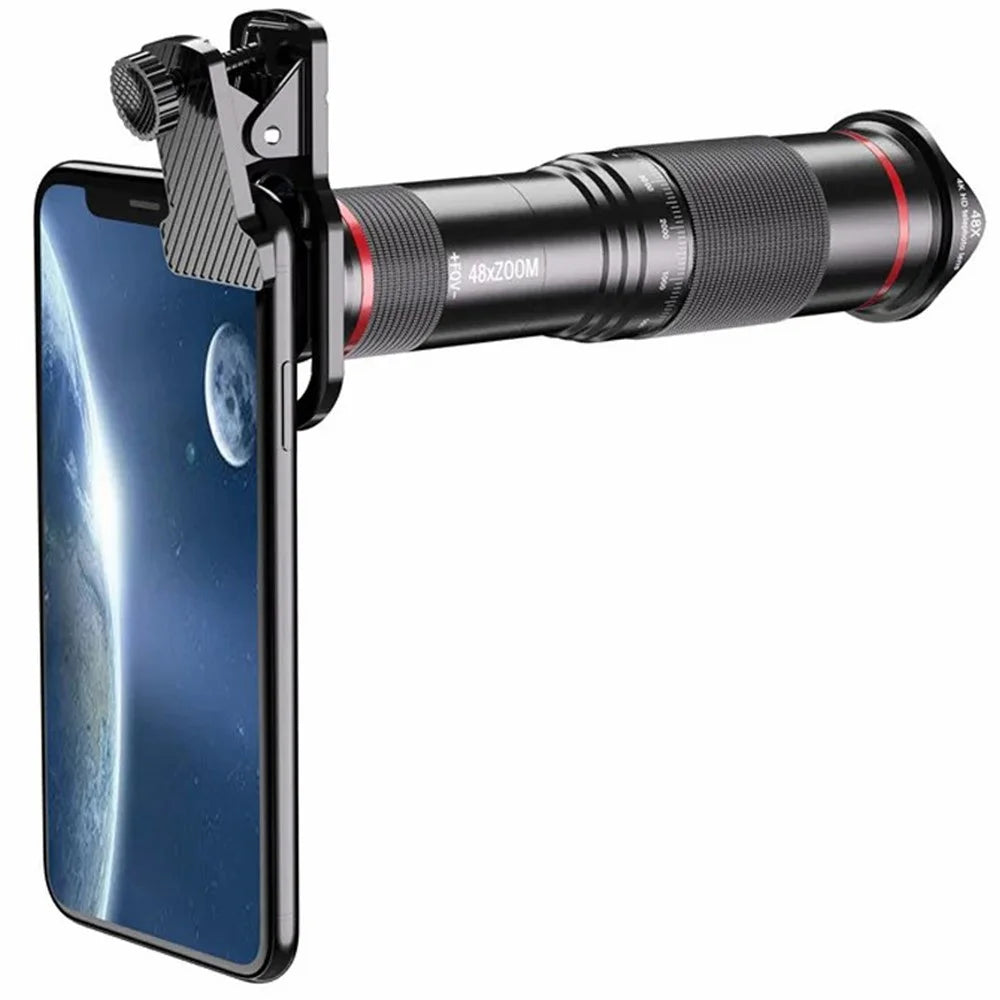 W48 Clip-On 48X Telephoto Lens Phone Camera Lens Kit Monocular - 1