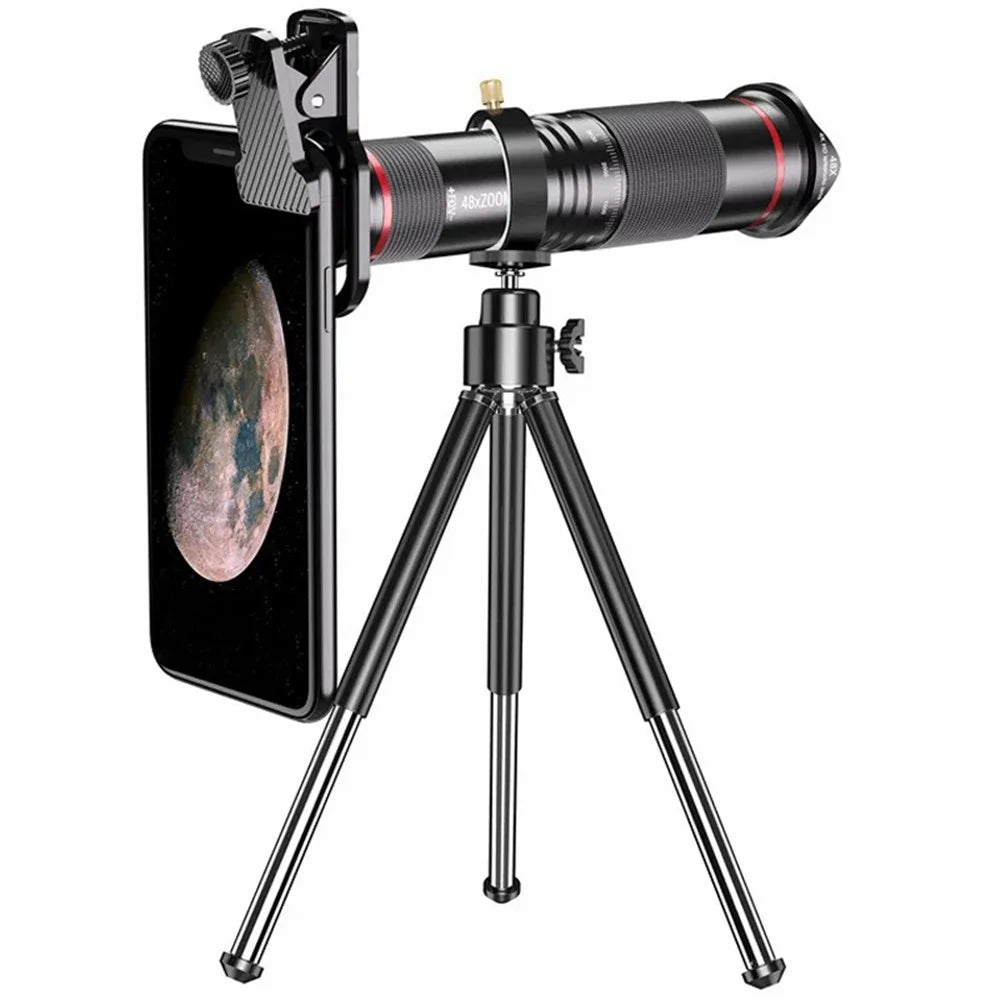 W48 Clip-On 48X Telephoto Lens Phone Camera Lens Kit Monocular - 2